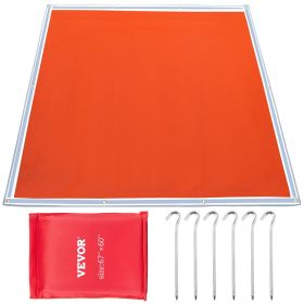 VEVOR Fire Pit Mat, 67" x 60" Fire Blanket, Fiberglass Welding Blanket, 3.3 lbs Fireproof Blanket, 1022°F Fire Retardant Blanket