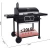 CD2030AN 30-Inch Charcoal Grill, Deluxe BBQ Smoker Picnic Camping Patio Backyard Cooking, Black, Large