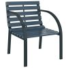 Patio Chairs 2 pcs Gray Wood