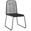 Patio Chairs 6 pcs Poly Rattan Black