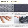 7 Pieces Wicker Patio Furniture Set PE Rattan Outdoor Conversation Sofa Set with Liftable Storage Table and Non-Slip Cushions